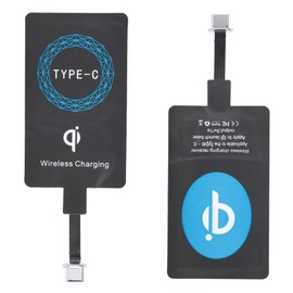 Vbestlife Receptores de Cargador Inalámbrico, 2PCS Universal Type-C QI Cargador Inalámbrico Etiqueta Autoadhesiva Receptor de Carga para Teléfono Móvil