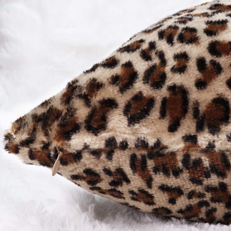 Hodeacc 6 Pack Leopard Printed Series Pillow Covers,Soft Plush Animal
