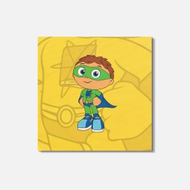 Unbranded Super Why Cartoon 4'' X 4'' Square Wooden Coaster