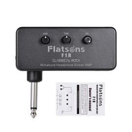 Flatsons F1R Mini Headphone Guitar Amp Amplifier with 3.5mm Headphone Jack AUX Input Plug-and-Play