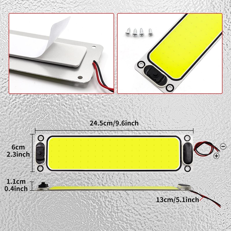 NWpangu Car Interior Light Panel 12V/24V COB Dome Ceiling Lights