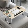 Slendor Lap Desk with Tablet Slot, Foldable Laptop Table with