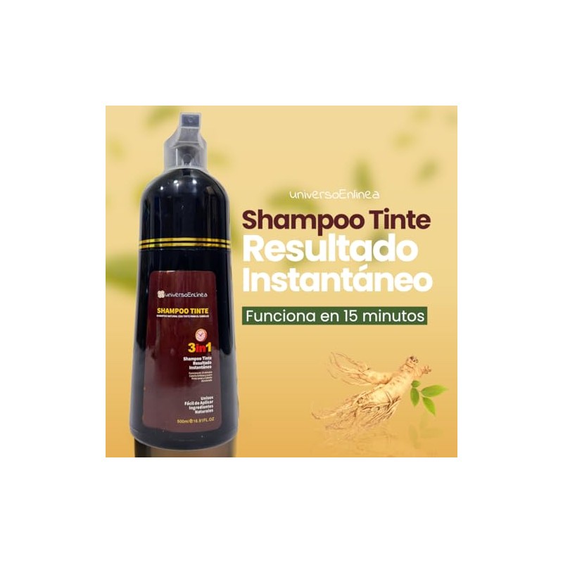 Black Instant Hair Color Shampoo for Gray Hair, 3 In