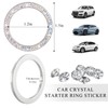 JUSTTOP 2PCS Car Bling Crystal Rhinestone Engine Start Ring Decals,