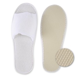 FRANZ MENSCH Hygonorm Classic Slippers, Open, Polyester, White, Universal, Standard, L: 31 cm, W: 11 cm, H: 1 cm, Hotel Slippers, Disposable Slippers, Guest Shoes, Pack of 100