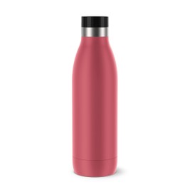 Emsa Bludrop N31123 Insulated Drinking Bottle, 0.7 Litres, Powder Coating, Stainless Steel, Quick-Press Closure, 360° Drinking Enjoyment, 12 Hours Warm, 24 Hours Cool, Leak-Proof, Dishwasher Safe,