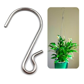 lightstar 10 Pack S Hooks for Hanging Displays in Retail, S Shaped, Pinched Version, and can Assist at Home Hanging Jewelry, Kitchenware, Keys or Hang Plants
