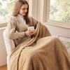 NEWCOSPLAY Knitted Khaki Blanket Super Soft Plush Throw for Couch
