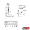 SOTECH Soft Close Pot Hinges 110° Corner Stop T48 with