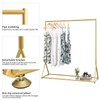 BOSURU Gold Pipe Clothing Racks Freestanding, Modern Metal Clothes Rack