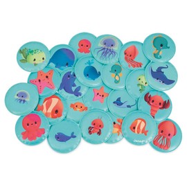 Janod - Gioco di Memoria Cuccioli - Gioco da Bagno - 24 Pezzi Galleggianti - Gioco di Memoria per Bambini - Giocattolo Evolutivo - dai 24 Mesi, J04723