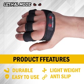LETHAL MODE Neoprene Gym Grips – Silicon Padded Palm for Weight Lifting, CrossFit, Workout & Cycling – Fingerless, Durable & Comfortable Grips for Men & Women (D1, S/M)