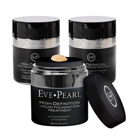 EVE PEARL HD Liquid Foundation Natural Matte Cover Everyday Long Lasting Minerals Makeup For All Skin Types 3,6,12 Value Packs (Medium, Pack of 3)