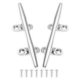 Yetaha Boat Cleat 6" Set of 2 316 Stainless Steel Small Marine Mooring Cleats Sailboat Mooring Accessories Jet Ski Mooring Sea Anchor Dock Rope Fixing 150mm