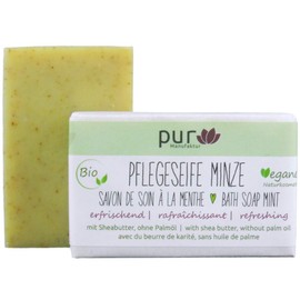 Organic Natural Olive Oil Soap Mint 100 g pur Manufaktur