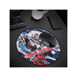 Iron Maiden - Anti-Rutsch-Mauspad XXL 90 mm x 40 mm mit Perlenbesatz - Offizielle Lizenz DC comis