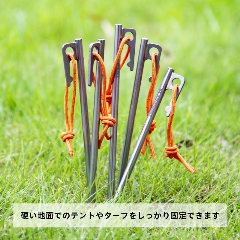 AVOFOREST Titanium Pegs for Tents and Tarps, One-Piece Laser-Welded, Anchor