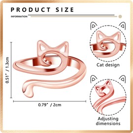 KAHIT 4pcs Crochet Ring For Finger For Tension Adjustable Crochet Tension Rings For Crocheting Cat Yarn Ring For Crocheting Crochet Finger Yarn Holder Crochet Rings For Women