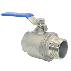 1Pcs Full Port Ball Valve 2'' - Heavy Duty Male NPT (MNPT) X Female NPT (FNPT) Thread with Long Handle Switch,Stainless Steel 304 for Water, Oil, and Gas,1000WOG