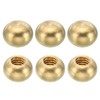 PATIKIL M4x7.5mm Thread Cap Nuts Knob, 6pcs Brass Ball Lamp