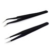 2 Pcs Stainless Steel Precision Tweezers Pointed Tweezers for Computer