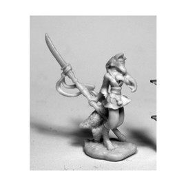Reaper Miniatures Dijoro, Female Kitsune #77474 Bones Unpainted Plastic Figure