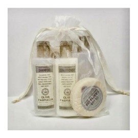 Cali Cosmetics 5 SETS Oliva Farmacia = 25 Piece Travel Shampoo Conditioner Shower Gel Bar Soap