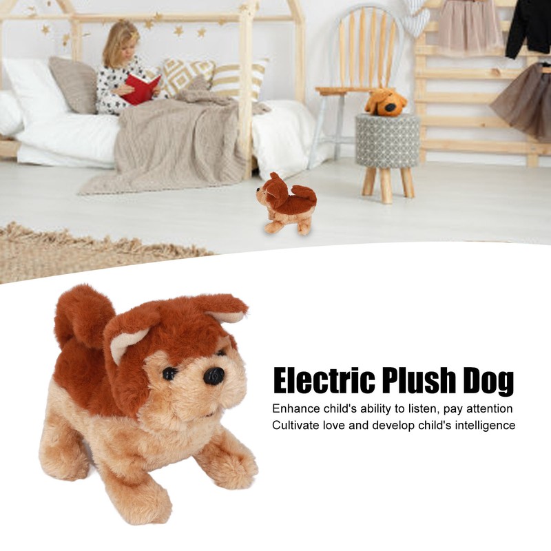 Electronic Dog Toy Children German Shepherd Barking Walking Interactive Plush