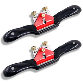 Swpeet 2Pcs 10'' Adjustable SpokeShave with Flat Base, Metal Blade Hand Tool Perfect for Wood Craft and Wood Working