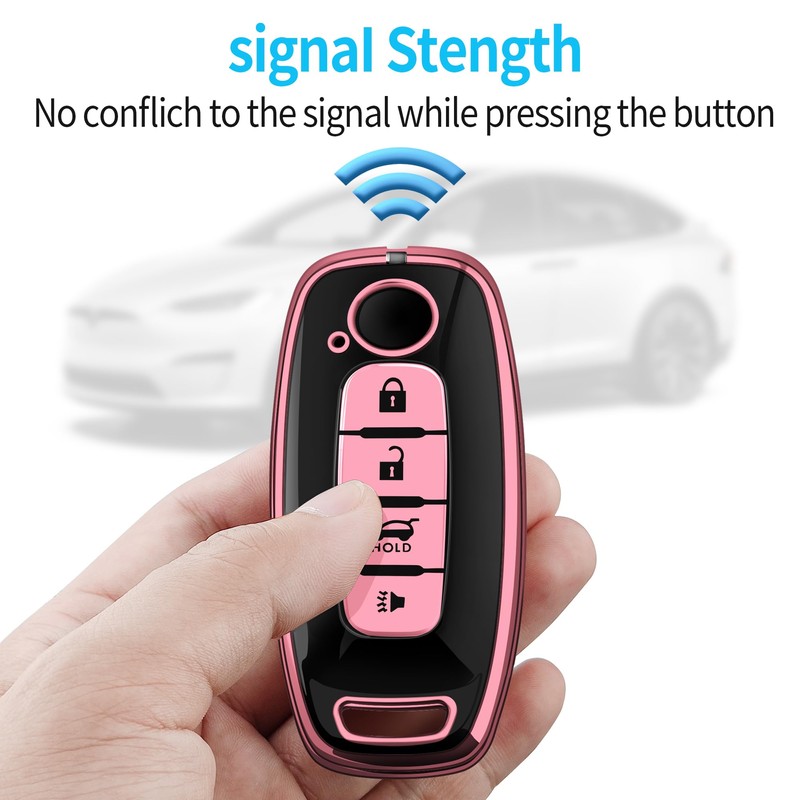 Tukellen for Nissan Key Fob Cover, Premium TPU Plated Case