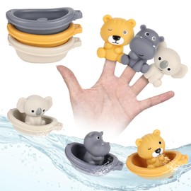 Bath Toys for Kids Ages 1-3, Bath Toys Easter Basket Stuffers Finger Puppets for Pool Beach Bathtub (Model B)