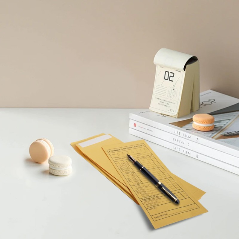 28lb 500Pcs Cash Deposit Envelopes with Self Seal Closure –
