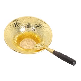 ABOOFAN Copper Tea Strainer with Delicate Flower Design Creative Tea Infuser and Unique