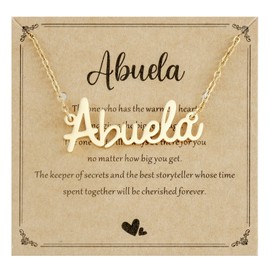 AHAETH Gifts for Abuela Birthday Women Grandma in Spanish Jewelry Best Gold Abuela Necklace