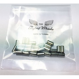 The Flying Wheels 25 Bike DERAILLEUR Brake Cable HOUSING FERRULES CAPS (Silver)