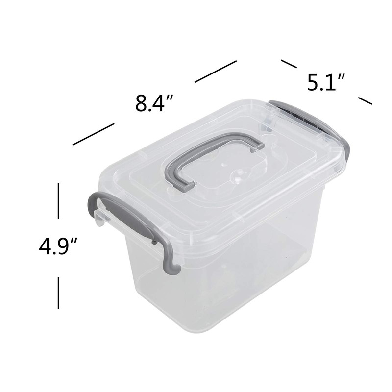 Vababa 1.5 L Mini Plastic Storage Container with Locking Lid