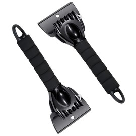 HUANGLG Ice Scraper for Car Windscreen, Car Ice Scraper Non Scratch to Remove Ice, Snow and Frost Easily, Car Scraper with Comfortable Foam Handle, Ice Scraper for Cars, SUVs, Trucks