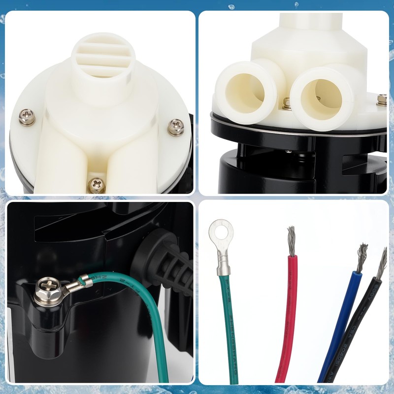Sejaede PA0613 Ice Machine Water Pump Motor Assembly with Capacitor