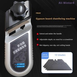 Winter4 석고보드 V자형 챔퍼 베벨 더블 그루브 45도 트리밍 도구 보드 플래너 수동 석고 직각 Winter4 Drywall V-Shape Chamfer Bevel Double Groove 45 Degree Trimming Tool Board Planer Manual Drywall Right Angle