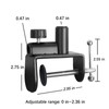 Jhanw Desk C-Clamps with 2 pieces 1/2" Thread Hole, 2
