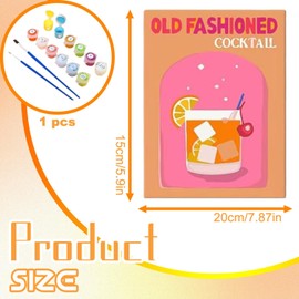 BAISHUWU Painting by Numbers Cocktail, Hand-Painted Oil Painting Set, for Adults and Beginners as a Gift