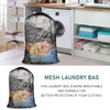 2 Pack Extra Large Mesh Laundry Bag with Drawstring, 23.6×35.4inch