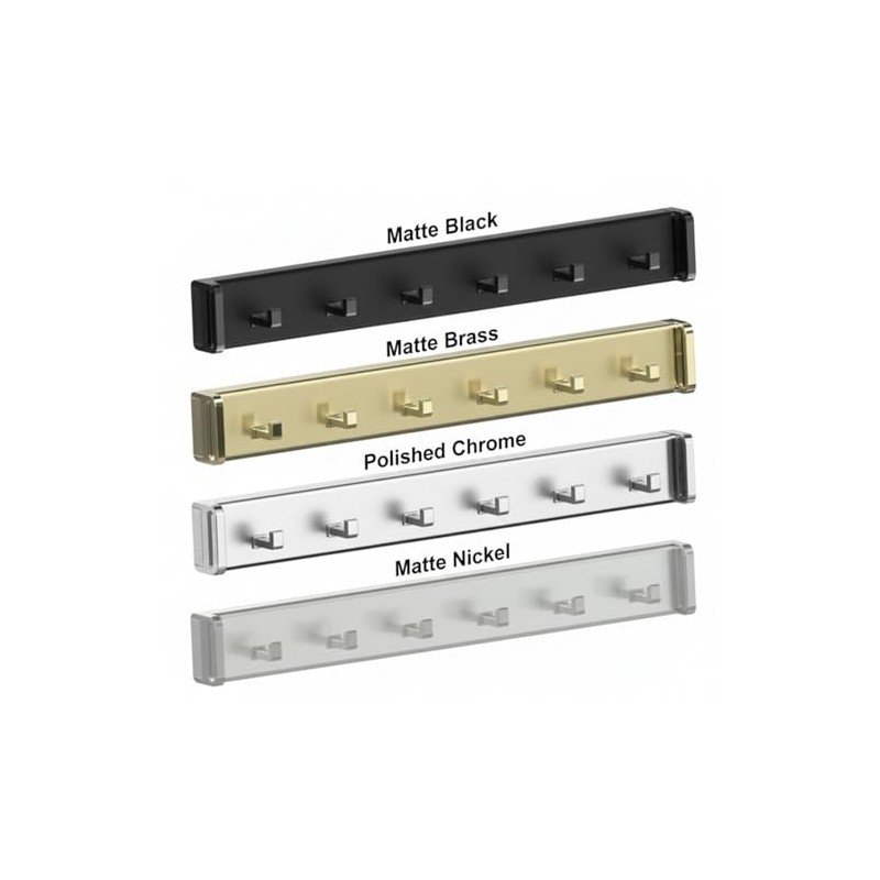 6-Hook Designer Wardrobe Reversible 13.75" Length Closet Belt Rack with
