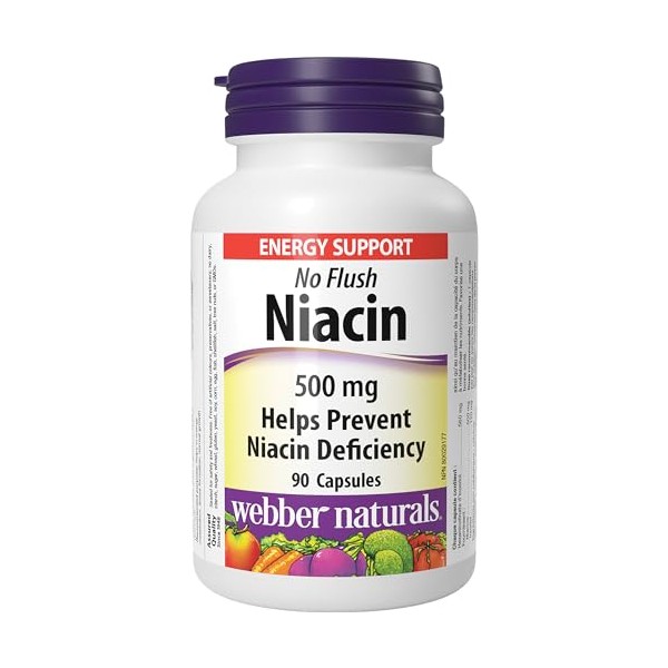 Webber Naturals Webber Naturals Niacin 500 mg, 90 Capsules, No
