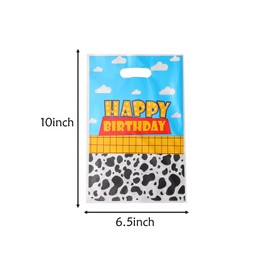 30PCS Cow Print Party Favors Bags, Cute Cow Goodie Gift Treat Candy Bags for Birthday Cowboy Cowgirl Farm Animal Themed Party