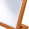 HomeRoots Brown Rectangle Makeup Shaving Tabletop Mirror