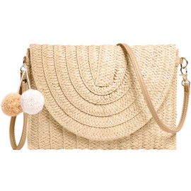IUJWDA Bolsa de Playa para Mujer,Bandoleras tejidas para mujer,Tejidas Crossbody