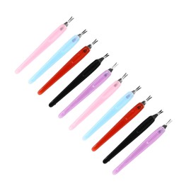 minkissy 50pcs Nail Cuticle Remover Cuticle Fork Tool Set Portable Dead Skin Pusher for Manicure