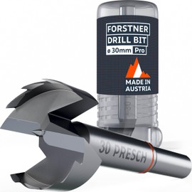 Presch Forstner Drill Bit Ø 30mm - drill bit for wood with high-precision centering point for perfect round holes - Reliable performance with optimized longevity