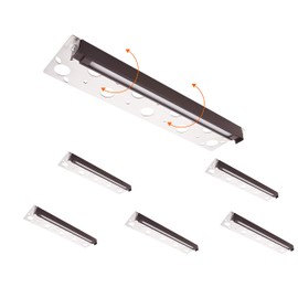 CLOUDY BAY [6 Pack] 12 Inch 12V-15 VAC/DC Low Voltage Hardscape Lighting Paver Light,Retaining Wall Lights Outdoor,IP65 Waterproof, 7W 2700K Soft White,Frost Lens Deck Step Light